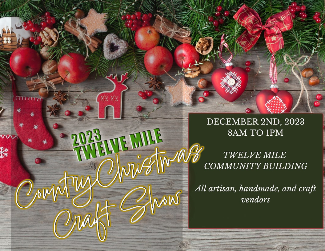 2023 Twelve Mile Country Christmas Craft Show Carroll County Calendar